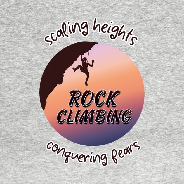 Scaling Heights: A Rock Climber's Journey by DaShirtXpert